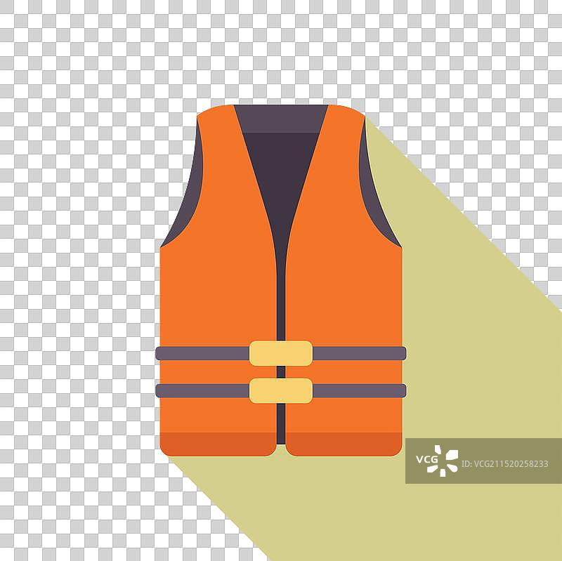 橙色救生衣确保水上安全图片素材