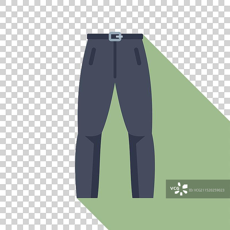 系紧腰带的黑色裤子图片素材