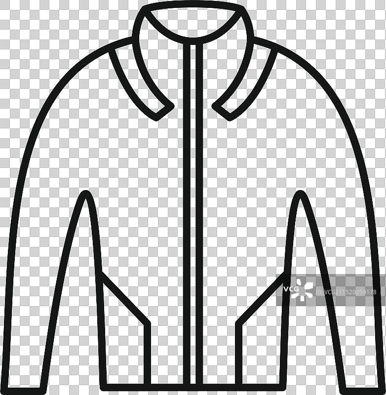 带拉链长袖运动夹克展示图片素材