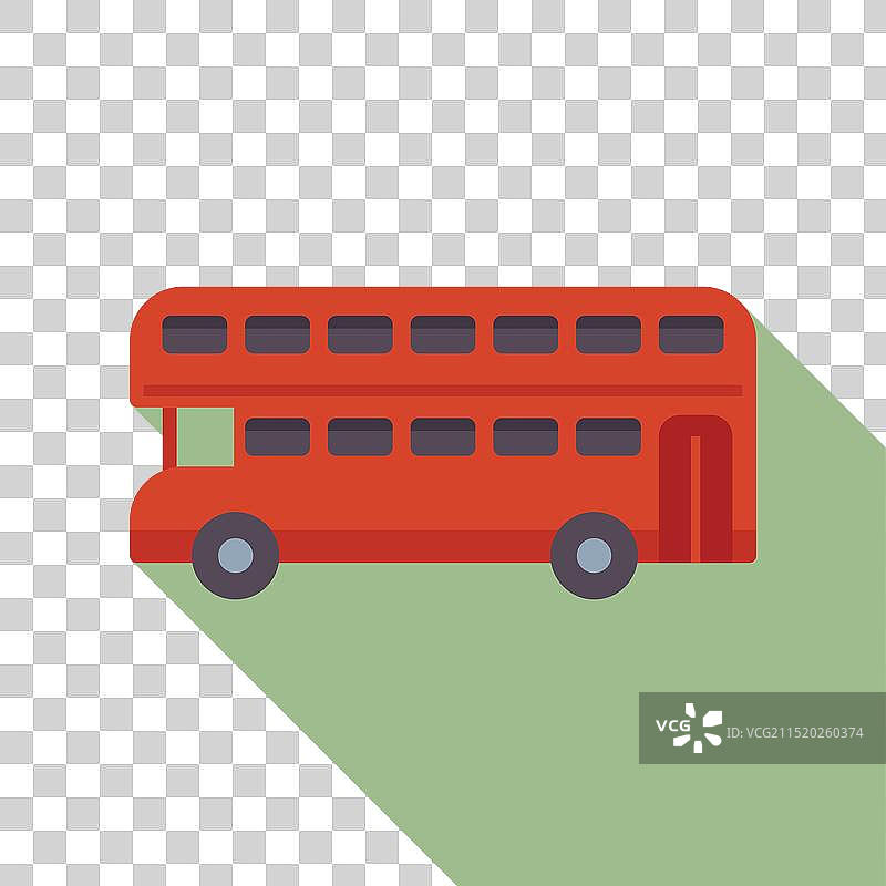 行驶在伦敦的红色双层巴士图片素材