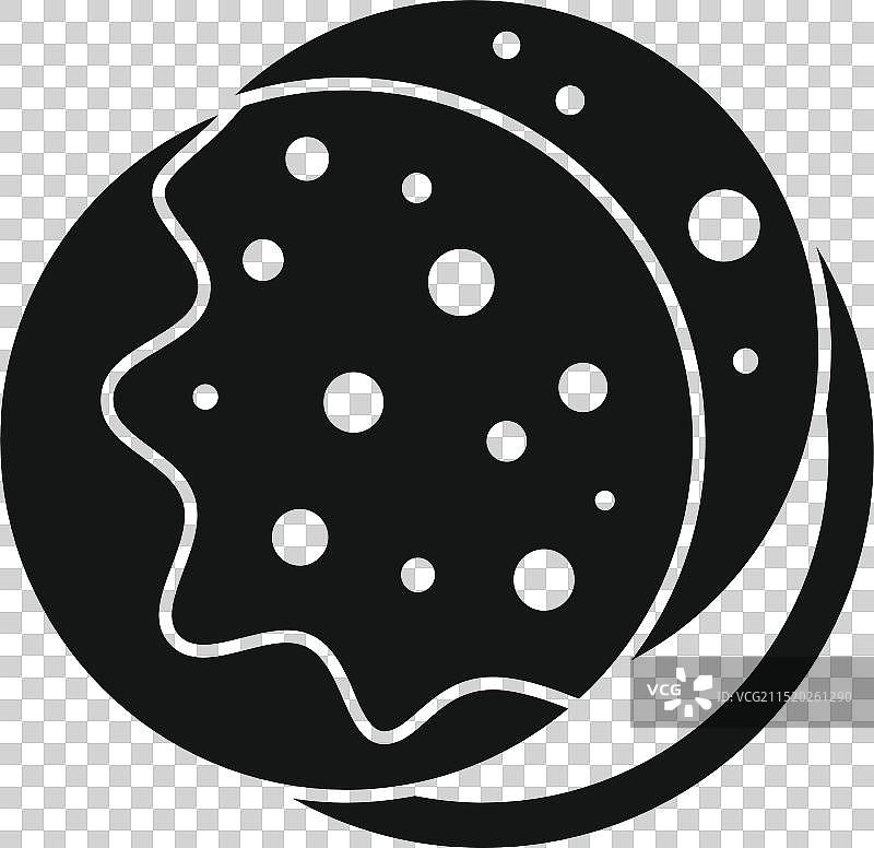 顶部有糖霜的两块圆形饼干图片素材