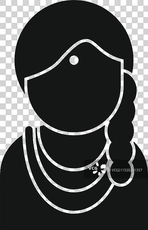 穿着传统服装的印度女人图片素材