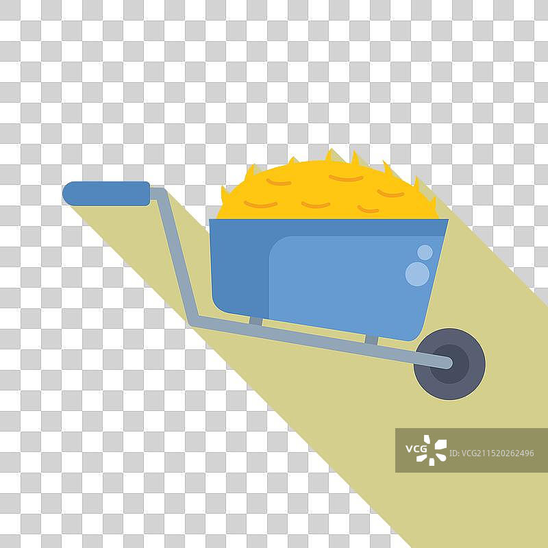 装满干草的独轮车图片素材