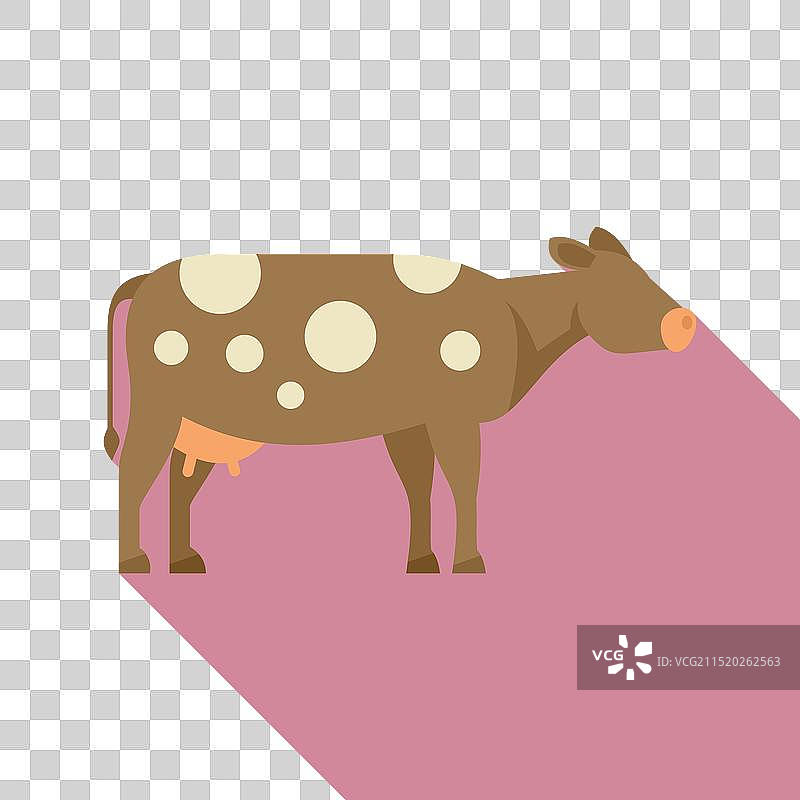 粉色背景斑点奶牛图片素材