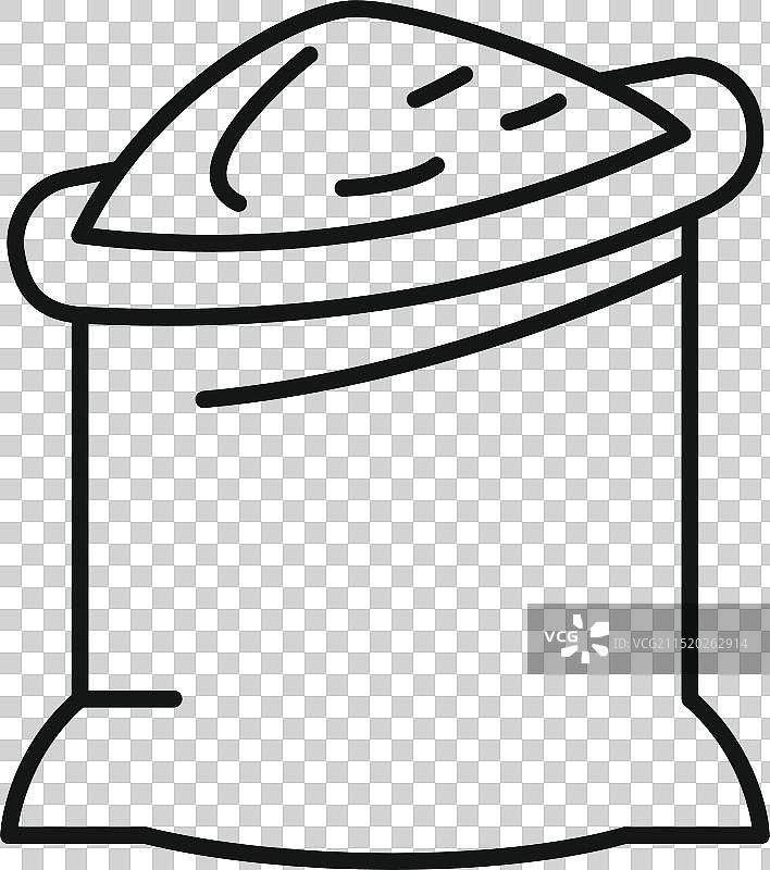 打开的建筑散装材料袋图片素材