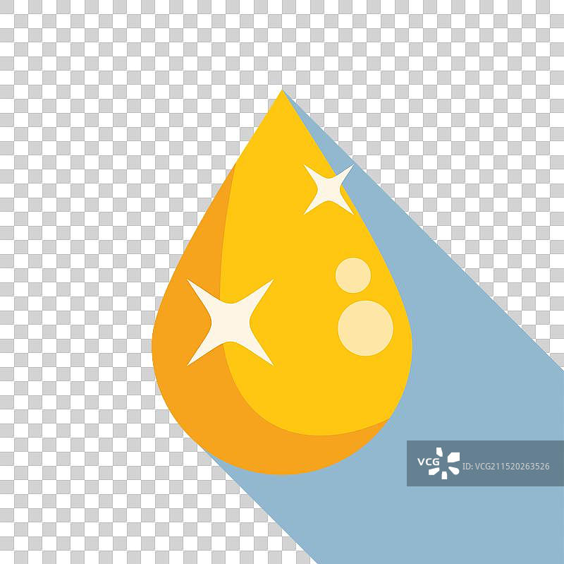 内部漂浮着气泡的闪亮金滴图片素材