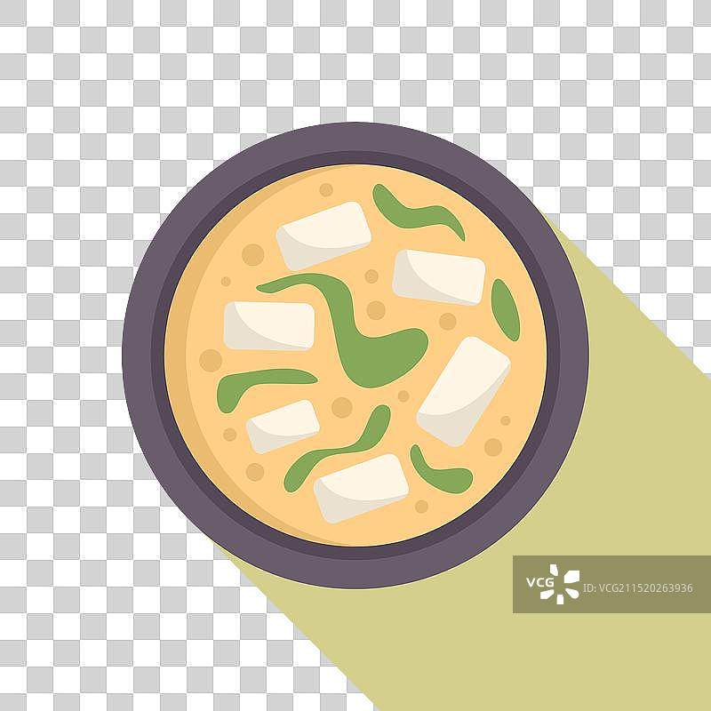 美味的味噌豆腐海带汤图片素材