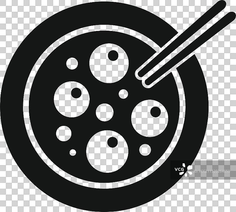 中式汤碗配筷子和肉丸图片素材