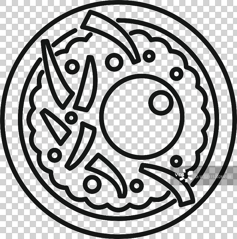 显示细胞核和细胞质的人体细胞图标图片素材