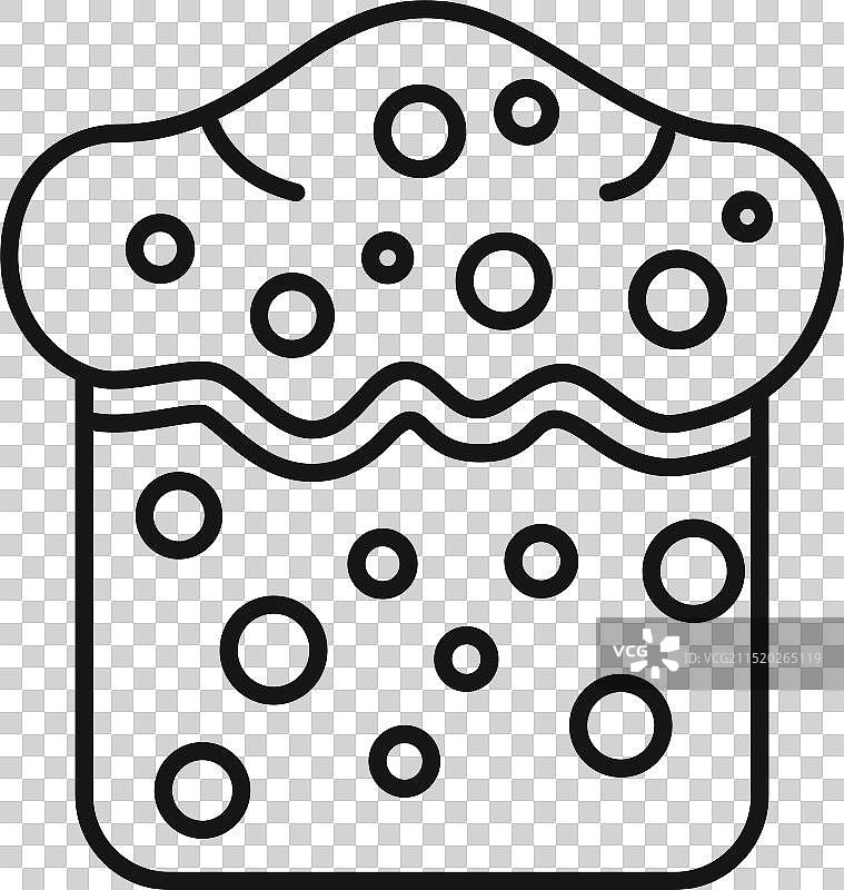 带有糖霜和糖屑的传统复活节蛋糕图片素材