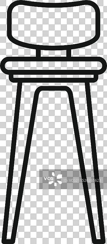 简约高背椅图标图片素材