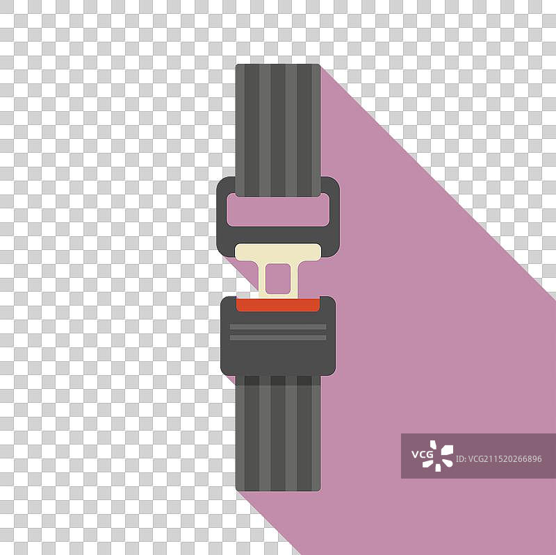 打开的安全带扣紧固装置，确保安全图片素材