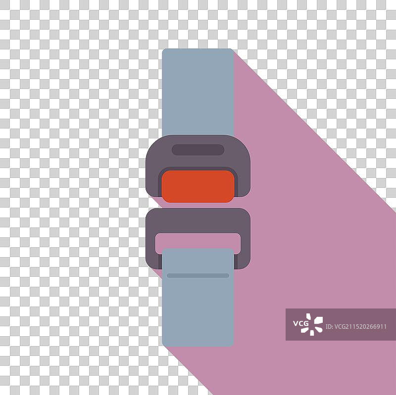 粉色背景上的灰色安全带扣图片素材