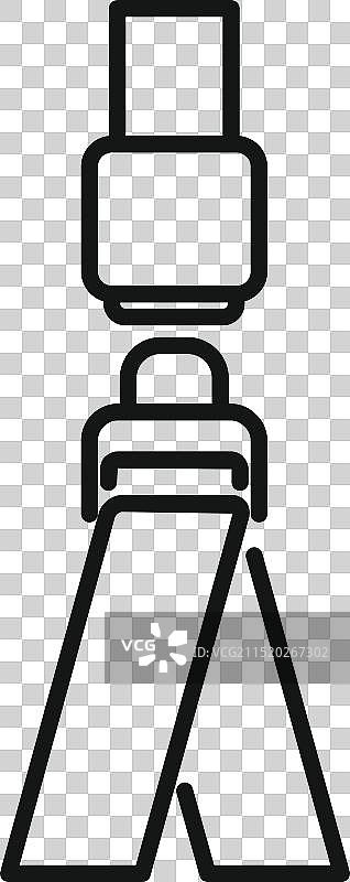 待扣的安全带扣图片素材