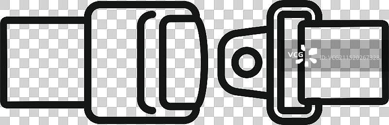 等待系紧的安全带扣图片素材