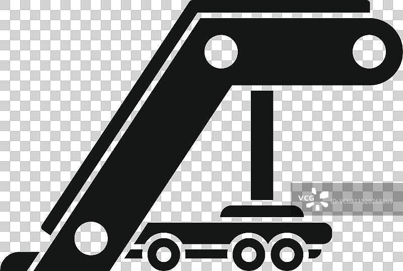 移动机场舷梯连接飞机图片素材