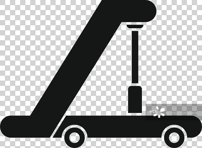 机场乘客登机桥轮廓图标图片素材