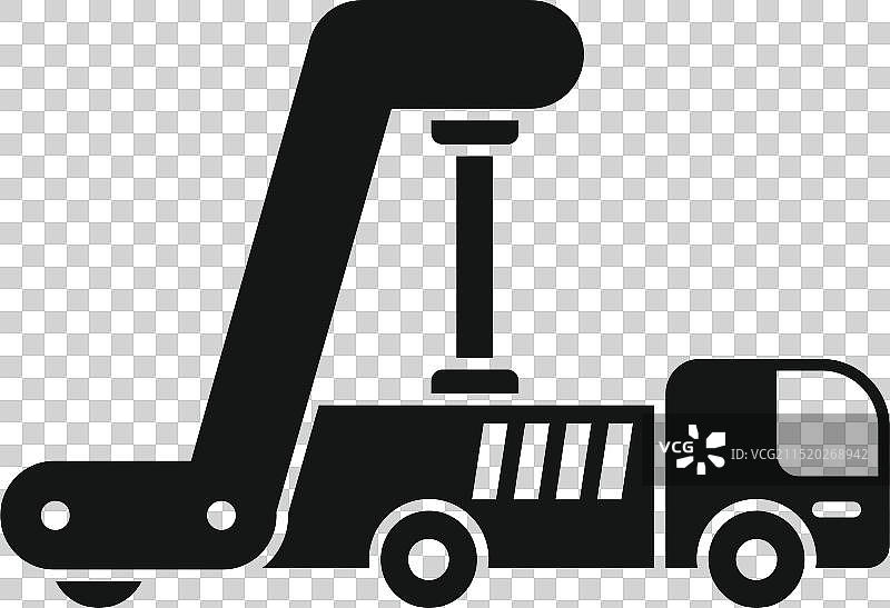 使用液压升降系统的垃圾车图片素材