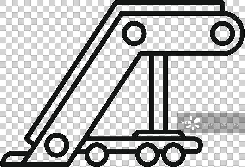 机场旅客登机桥连接飞机图片素材