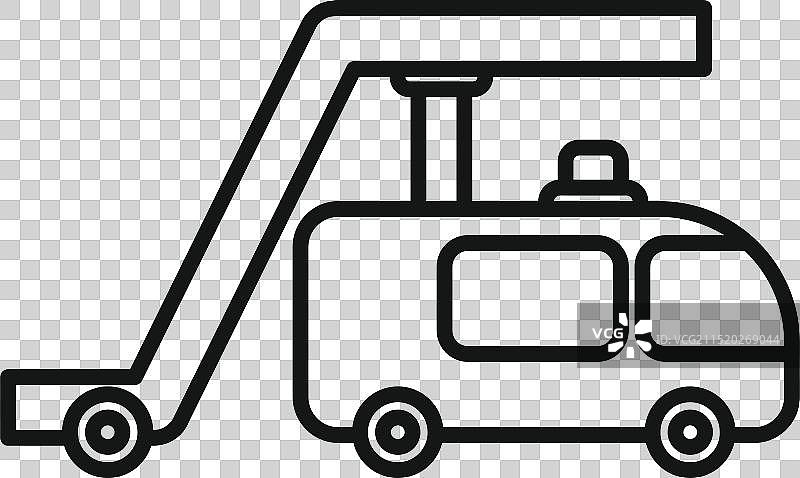 机场旅客登机桥侧视图图片素材