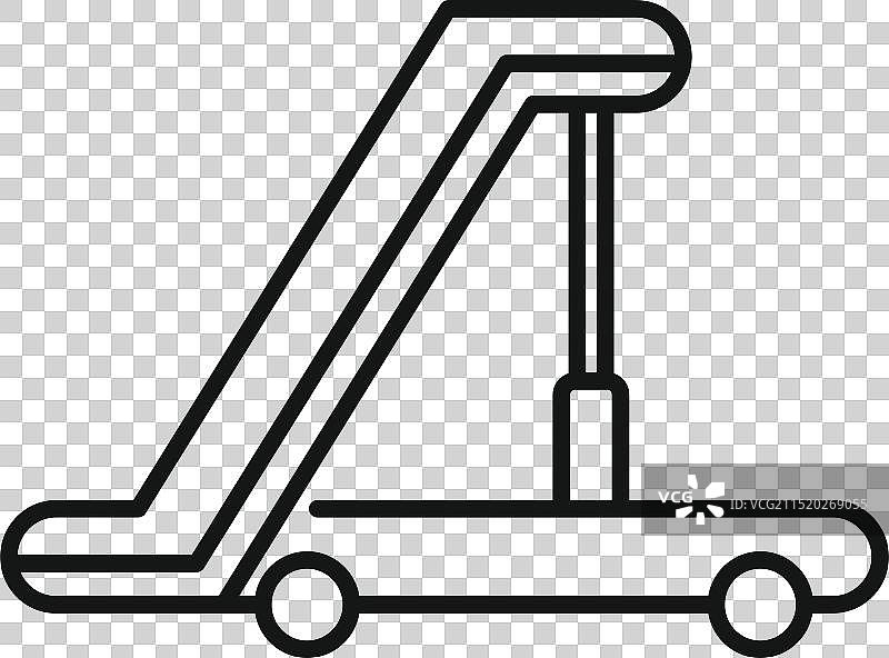 机场连接飞机的传送带图片素材