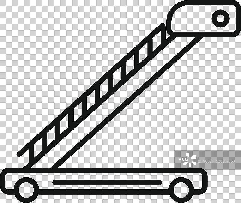 连接飞机和地面的移动机场梯图片素材