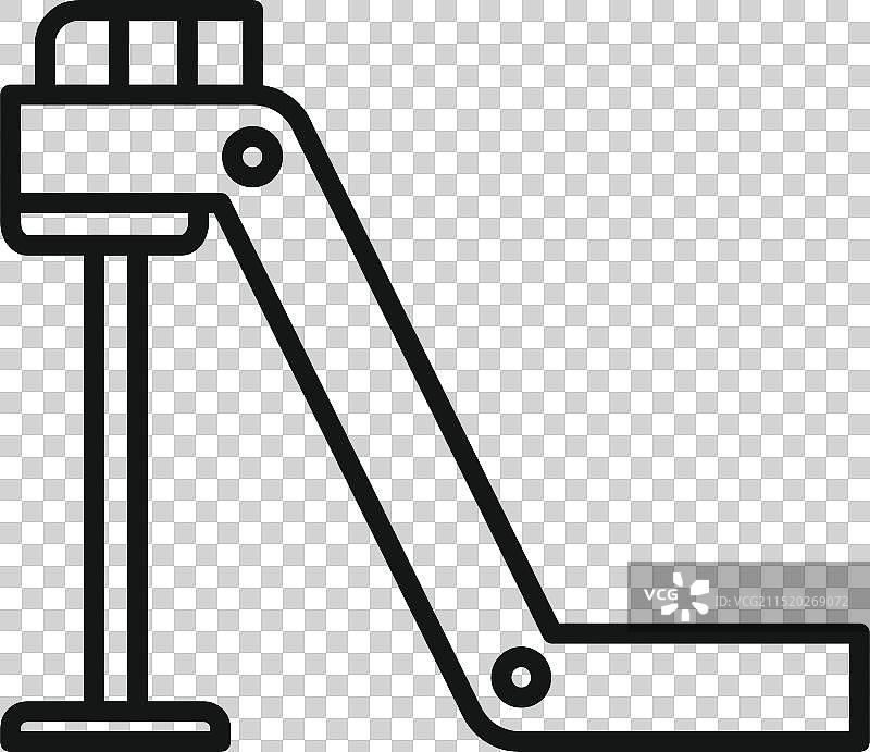 代表户外乐趣的游乐场滑梯图标图片素材