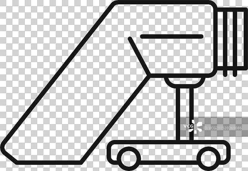 机场旅客登机桥连接飞机图片素材