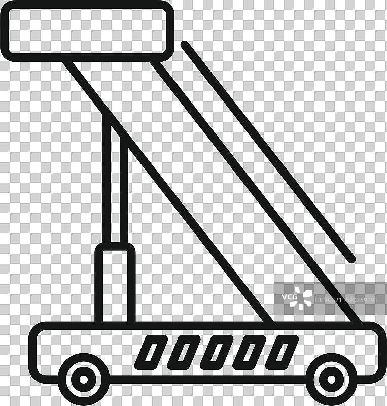 连接飞机的移动机场舷梯图片素材