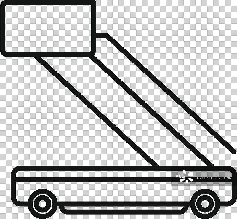 连接乘客至飞机的移动机场舷梯图片素材