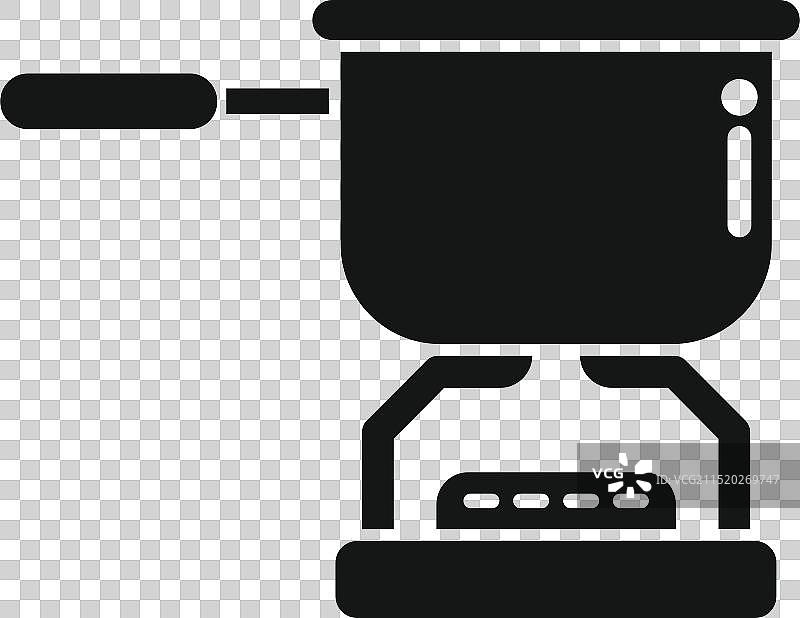 野营炉灶加热锅图标符号样式图片素材
