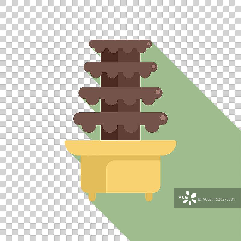 甜点自助餐上的巧克力喷泉图片素材