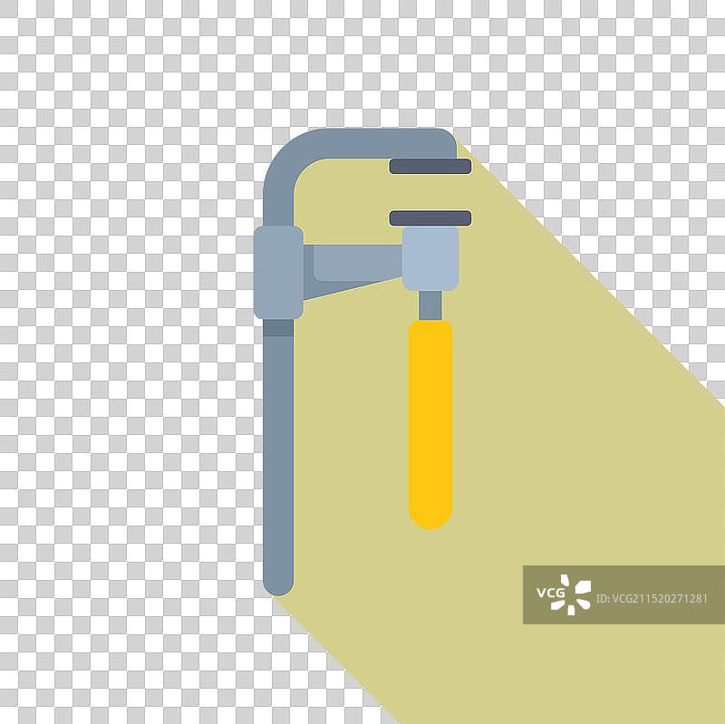 G型夹具紧紧夹住工件图片素材