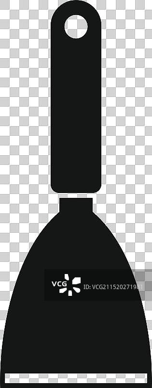 厨房用具铲子图标黑色剪影图片素材