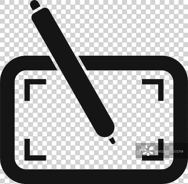 屏幕上用笔绘画的绘图板图片素材