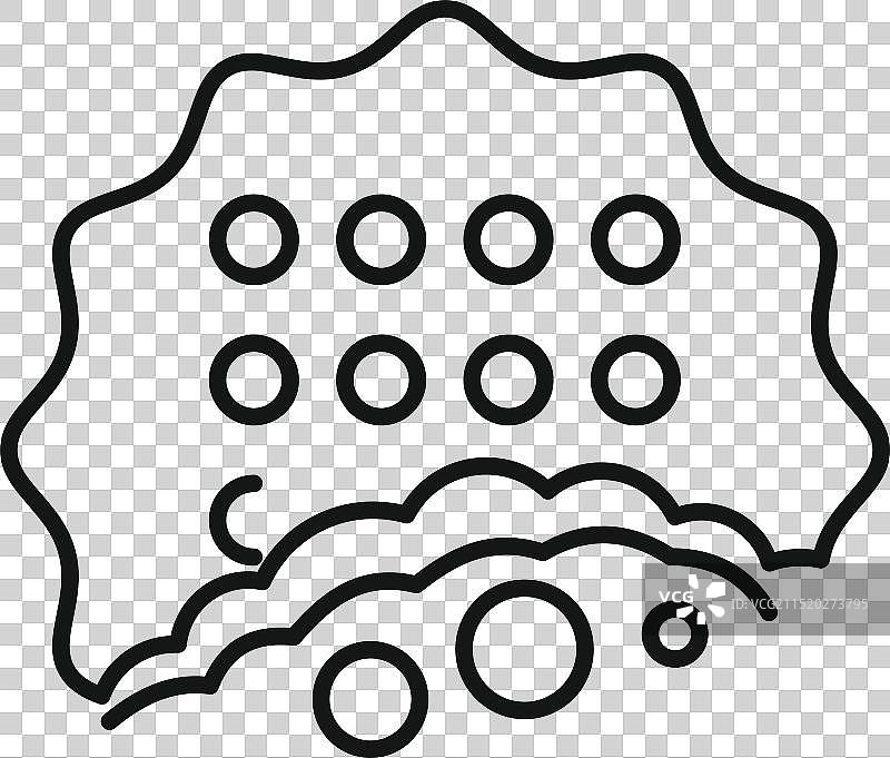 穿越小行星带宇宙飞船线条图标图片素材