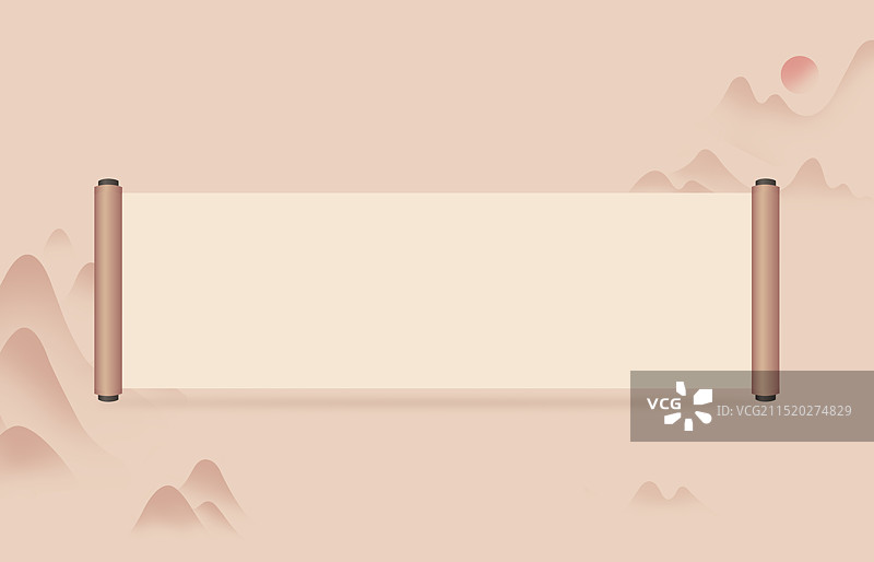 卷轴山水高考图片素材