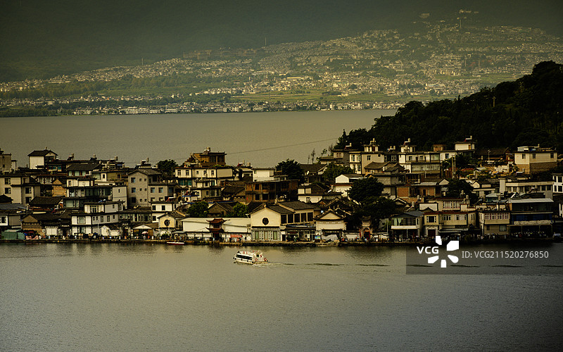 洱海金梭岛村图片素材