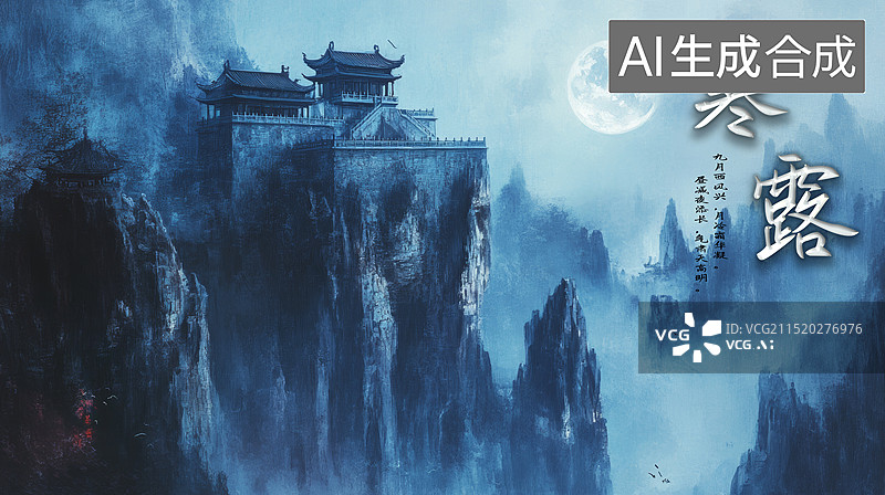 【AI数字艺术】24节气：寒露海报图片素材