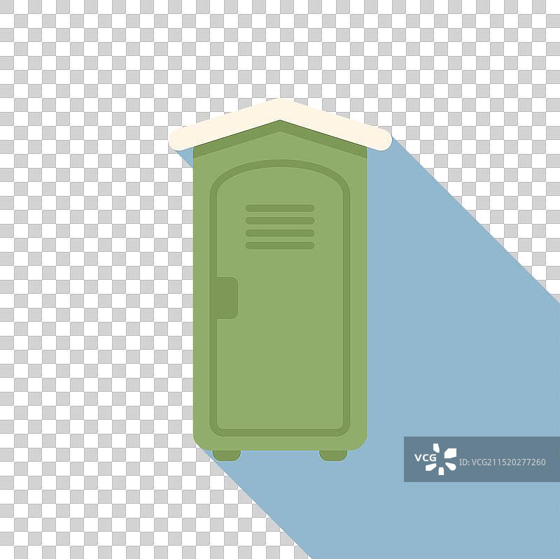 户外的绿色便携式厕所图片素材