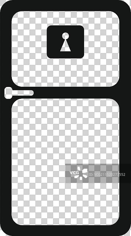 带窥视孔图标的公共厕所门图片素材