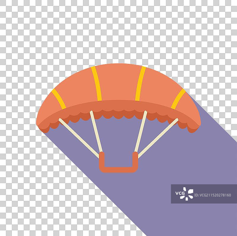 在空中轻柔漂浮的打开的降落伞图片素材