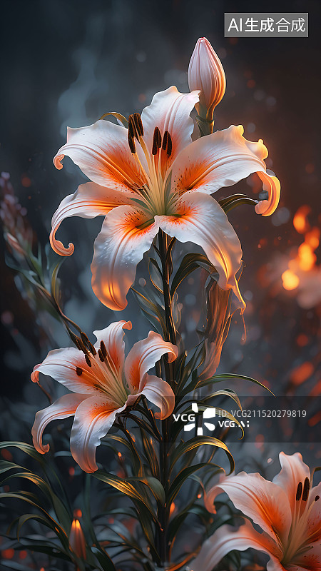 【AI数字艺术】百合花摄影图片素材