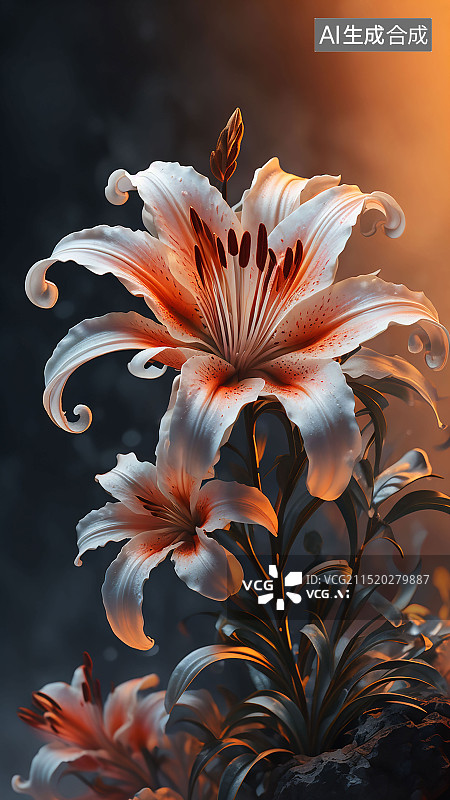 【AI数字艺术】百合花摄影图片素材