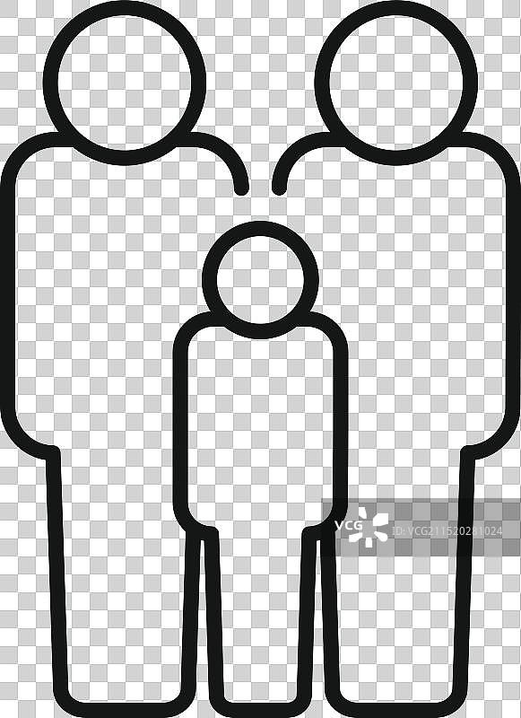 一家三口站在一起图标图片素材