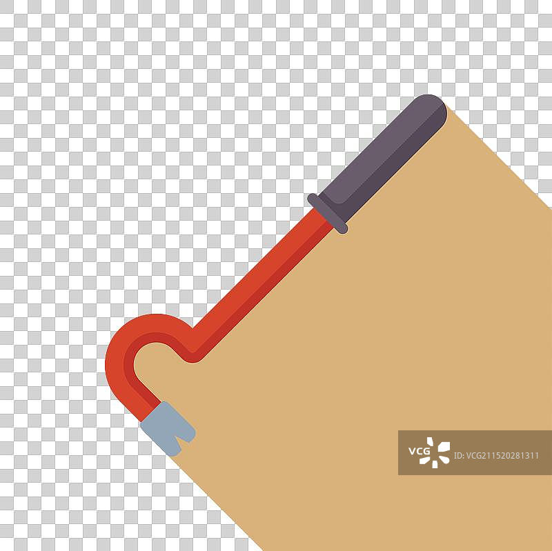 红色撬棍，米色背景图片素材