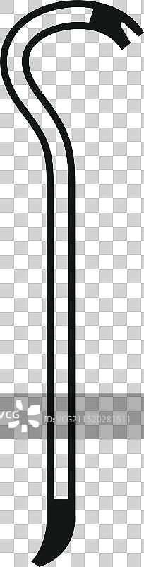 撬棍图标，展示拔钉和杠杆作用图片素材