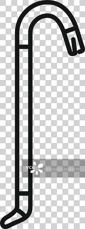 撬棍图标，用于拔钉子的工具图片素材