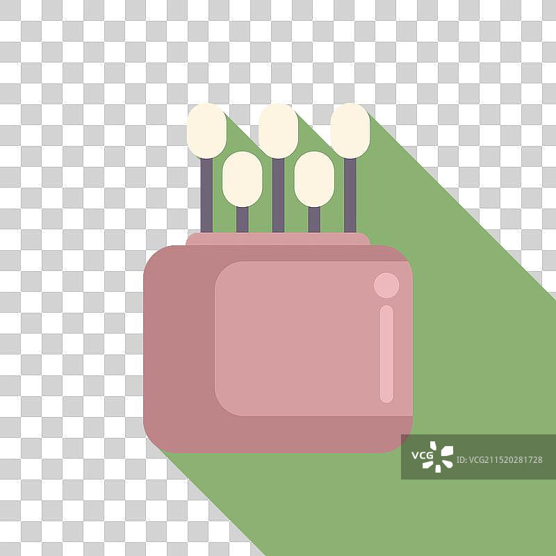 紫外线消毒盒正在消毒棉签图片素材