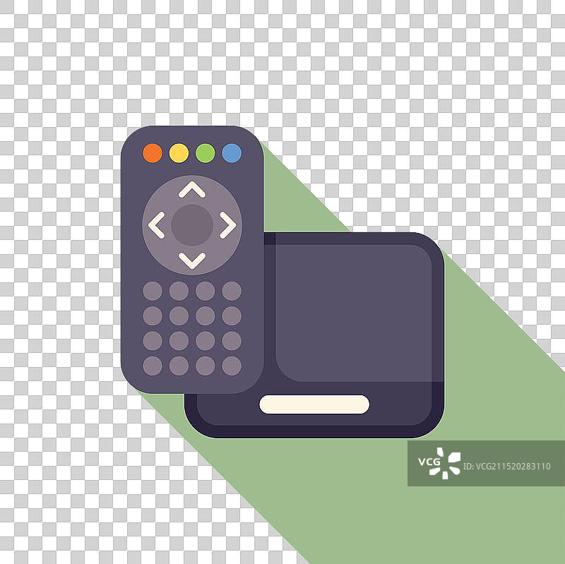 电视机顶盒接收器和遥控器图片素材